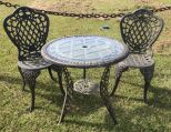 Cast Metal Ornate Outdoor Patio Set