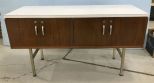 Vintage Mid Century Hand Crafted Organizer Credenza