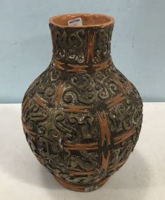 Hand Made Oriental Pottery Vase