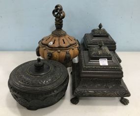 Four Decorative Resin Boxes