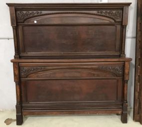 Vintage Victorian Style Full Size High Back Bed