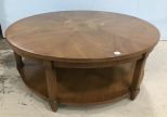 Triune by Drexel French Provincial Round Mahogany Coffee Table