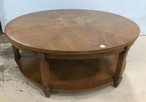 Triune by Drexel French Provincial Round Mahogany Coffee Table