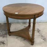 Triune by Drexel French Provincial Round Mahogany Lamp Table