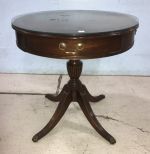 Mahogany Round Drum Table