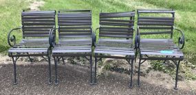 Four Outdoor Patio Arm Chairs