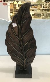 Decorative Resin Leaf Plaque on Stand