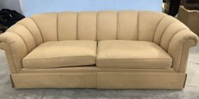 Gold Channel Back Sofa