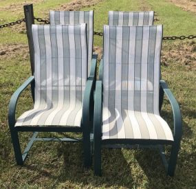 Four Metal Outdoor Patio Chairs