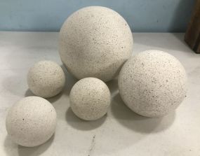 Five Decorative Pottery Balls