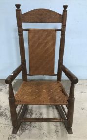 Primitive Style Oak Rocking Chairs