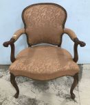 Vintage French Walnut Arm Chair