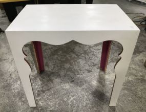 White Painted Side Table