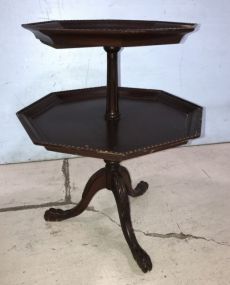 Claw Foot Two Tier Side Table