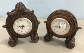 Two Wood Resin Design Clocks