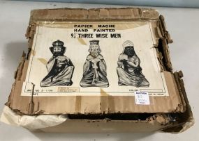 Papier Mache Hand Painted Three Wise Men