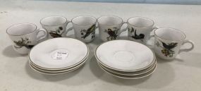 Bavaria E & R Germany Porcelain Cups and Saucers