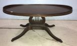 Duncan Phyfe Harp Pedestal Coffee Table