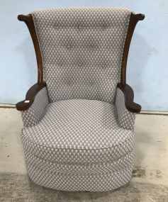 Vintage Swivel Upholstered Rocker