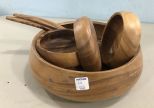 Wood Serving Bowls, Salad Bowls, and Serving Forks