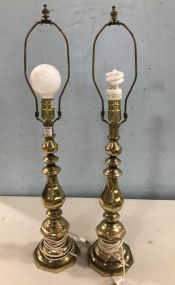 Pair of Brass Table Lamps