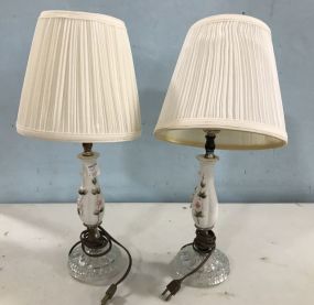 Pair of Small Porcelain Lamps