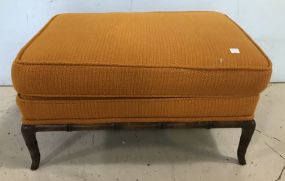 Bamboo Style Upholstered Ottoman
