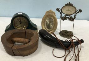 Modern Clocks, Powder Horn, Bed Clamp