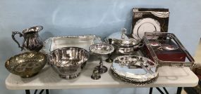Assorted Group of Silver Plate Serving Pieces