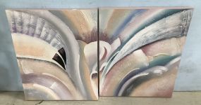 Pair of Contemporary Art Painting on Canvas