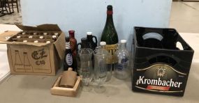 Collection of Beer and Wine Bottles