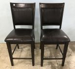 Cherry Finish Contemporary Bar Stools