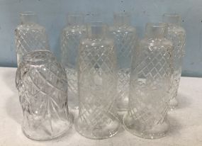 Set of Decorative Glass Candle Shades