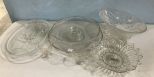 Group of Clear Glass Serving Pieces