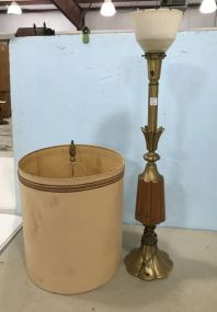 Large Vintage Brass Table Lamp