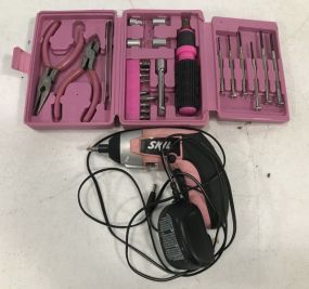 Small SKIL Electric Drill and Small Tool Kit