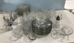 Large Clear Glass Serving Collection