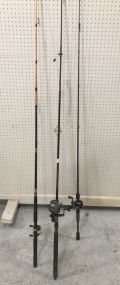 Group of Fishing Rods and Reels