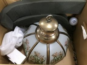 Vintage Hanging Globe Light Fixture