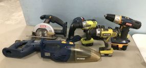 Group of RYODI Battery Operated Tools
