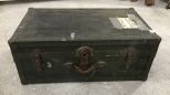 Antique Flat Top Storage Trunk