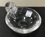 Mid 1960's Signed Steuben Olive Bowl