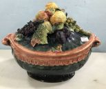 Decorative Hand Painted Ceramic Covered Tureen