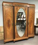 Large Three Door Beirdermeitr Neoclassic Wardrobe