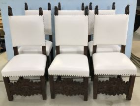 Six Antique Country French Dining Chairs