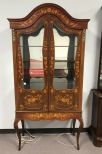 Early 1900's French Style Inlaid China Cabinet