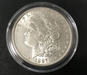 1887 Silver Morgan Dollar