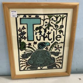 Turtle Walter Anderson Print Alphabet T is for Turtle