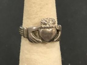 Mexican .925 Silver Irish Claddagh Ring