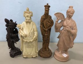 Four Decorative Asian Statues